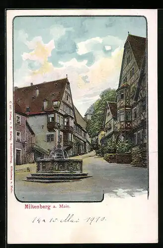 AK Miltenberg a. Main, Brunnen in der Altstadt