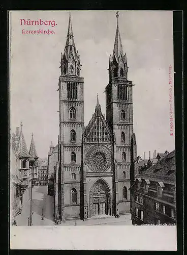 AK Nürnberg, Haupteingang der Lorenzkirche