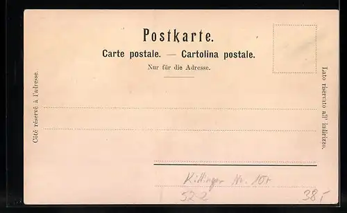 Künstler-AK Killinger Nr. 107, Die Rigi - Ewig jung und ewig schön, Berg mit Gesicht / Berggesichter