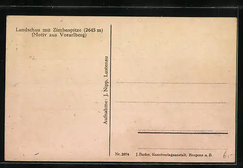 AK Landschau, Haus mit Zimbaspitze in der Ferne