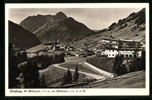 AK Hirschegg, Sporthotel mit Widderstein in der Ferne