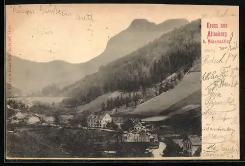 AK Altenberg bei Mürzzuschlag, Totalansicht der Gemeinde