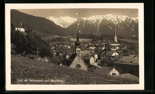 AK Imst, Ortsansicht mit Heiterwand und Rauchberg