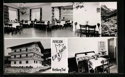 AK Kirschberg, Hotel Pension Enzian, Innenansicht