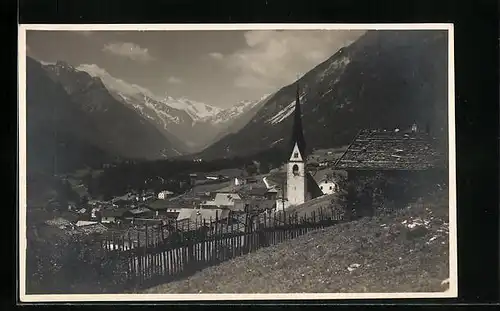 Foto-AK Triens bei Steinach, Ortsansicht von einer Anhöhe aus