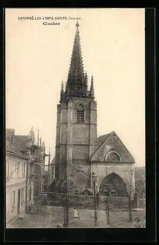 AK Longpre-les-Corps-Saints, Clocher