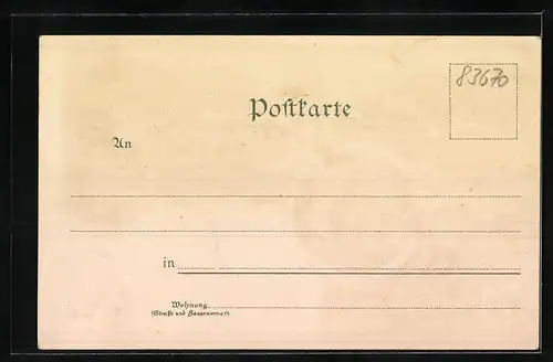 Lithographie Bad Heilbrunn, Adelhaidsquelle, Gasthof Ebertl, Teilansicht des Ortes