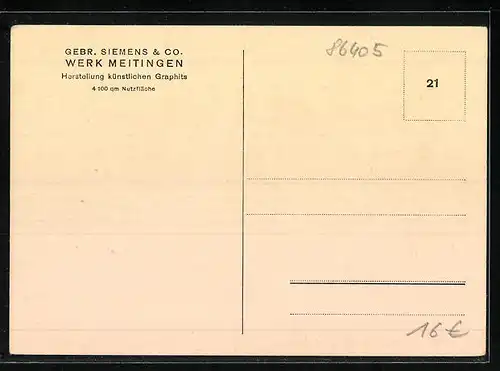 AK Meitingen, Graphitwerk Meitingen der Gebr. Siemens & Co.