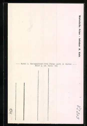 AK Prien a. Chiemsee, Gasthof Weissbräu von A. Kelz, Gesamtansicht