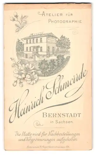 Fotografie Heirnich Schmorrde, Bernstadt i. Sa., Ansicht Bernstadt i. Sa., Blick auf das Ateliersgebäude