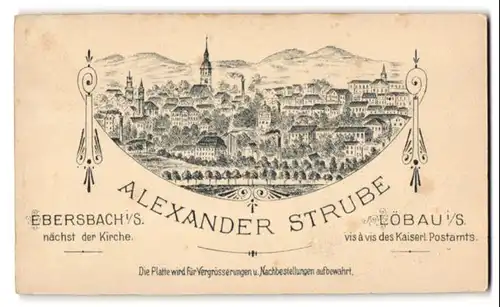 Fotografie Alexander Strube, Löbau i. S., Ansicht Löbau, Blick auf die Stadt, Totalansicht