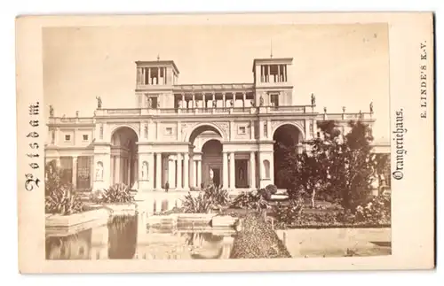 Fotografie E. Linde, Potsdam, Ansicht Potsdam, Blick auf das Orangeriehaus des Schloss Sanssouci