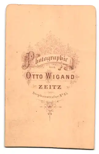 Fotografie Otto Wigand, Zeitz, Stephanstr. 45, junger Mann im hellen Anzug mit Fliege und Locken