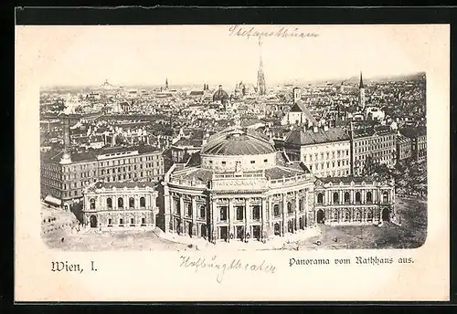 AK Wien, Burgtheater vom Rathaus aus