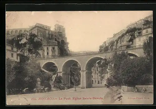 AK Monaco, Le Pont, Eglise Sainte-Dévote