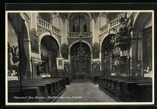 AK Albendorf /Bez. Breslau, Wallfahrtskirche, Innenansicht