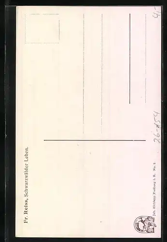 Künstler-AK Fritz Reiss: Schwarzwälder Bauerntanz