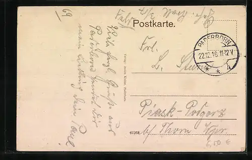 AK Paderborn, Ortsansicht mit Kirchen