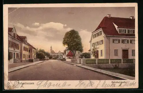 AK Babenhausen, Blick in die Bahnhofstrasse