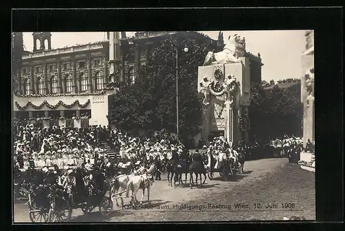 AK Wien, Kaiser-Jubiläum, Huldigungs-Festzug 12. Juni 1908, Prunktor