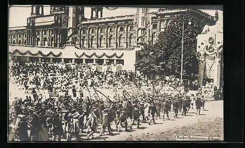 AK Wien, Kaiser-Jubiläum, Huldigungs-Festzug 12. Juni 1908, Landsknechte