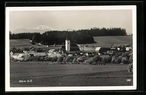 AK Hürm, Blick auf die Kirche im Ort