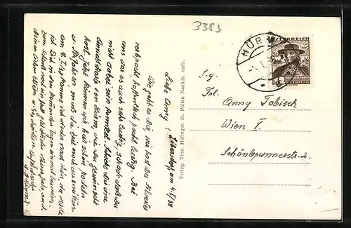 AK Hürm, Blick auf die Kirche im Ort