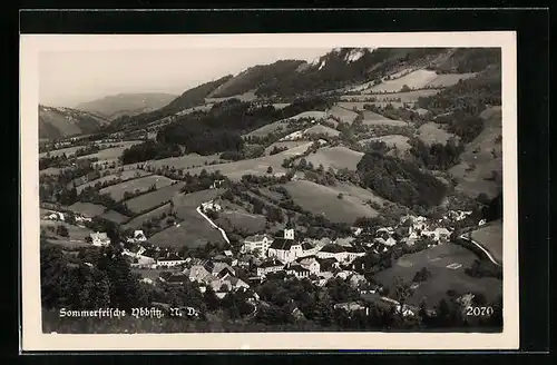 AK Ybbsitz, Blick auf den Ort vom Berg aus