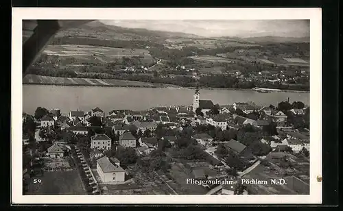 AK Pöchlarn, Fliegeraufnahme des Ortes
