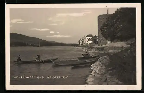 AK Pöchlarn, Boote am Welserturm