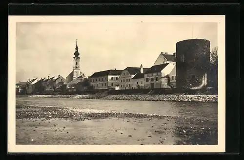 AK Pöchlarn a. d. Donau, Welserthurm am Wasser