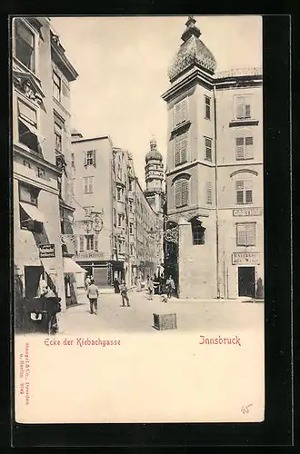 AK Innsbruck, Ecke der Kiebachgasse