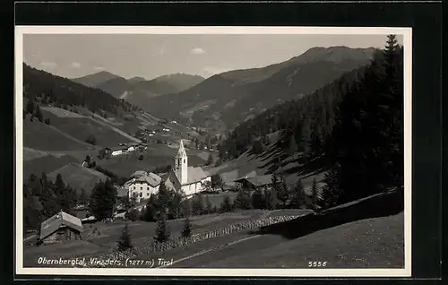 AK Vinaders /Obernbergtal, Totalansicht mit Kirche und Bergen