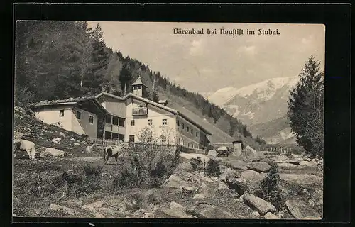 AK Neustift im Stubai, Gasthof Bärenbad