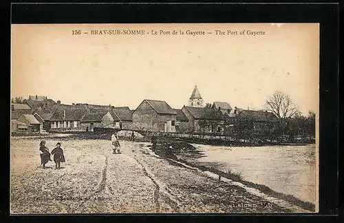 AK Bray-sur-Somme, Le Port de la Gayette