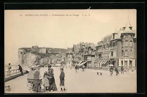 AK Mers-les-Bains, Promenade de la Plage