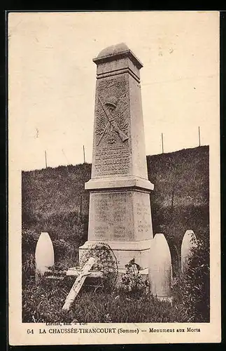 AK La Chaussée-Tirancourt, Monument aux Morts