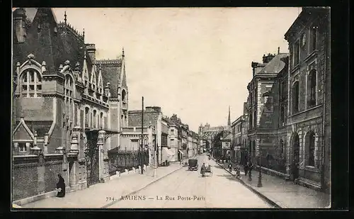 AK Amiens, La Rue Porte-Paris