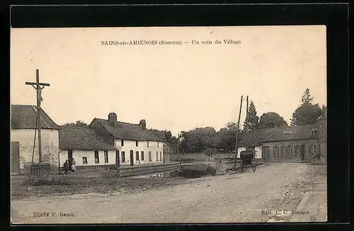 AK Saint-en-Amiénois, Un coin du Village