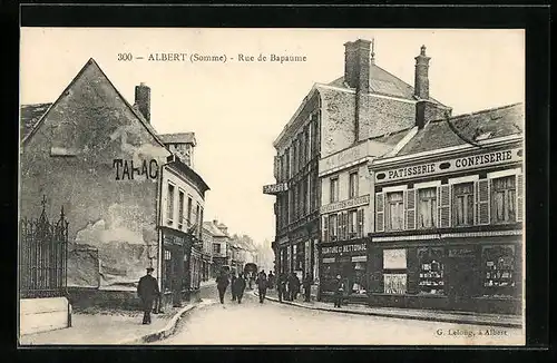 AK Albert, Rue de Bapaume
