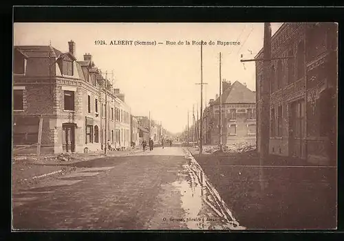 AK Albert, Rue de la Route de Bapaume