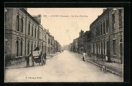 AK Albert, La Rue d`Aveluy