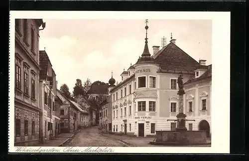 AK Windischgarsten, Oberer Marktplatz mit Rathaus