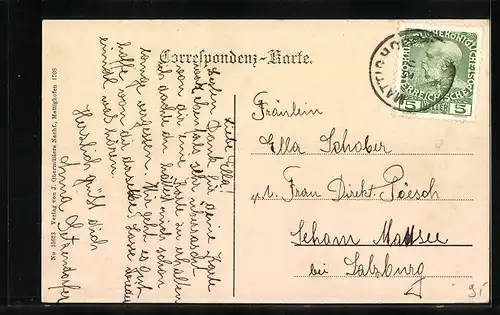 AK Mattighofen, Marktplatz mit Geschäften