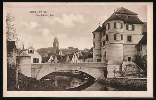 AK Donauwörth, Brückenpartie am Rieder Tor