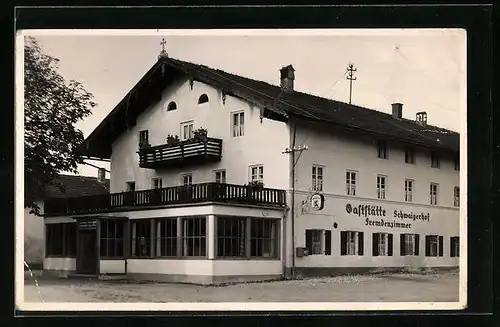 AK Kolbermoor, Gasthaus und Landwirtschaft Schwaigerhof, Besitzer Josef Schleicher