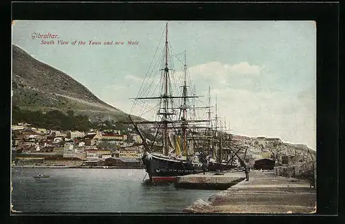 AK Gibraltar, South View of the Town and new Mole
