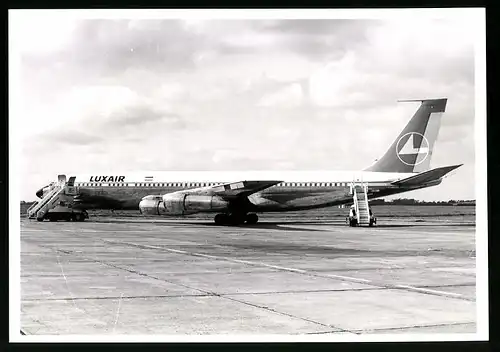 Fotografie Flugzeug Boeing 707, Passagierflugzeug der Luxair