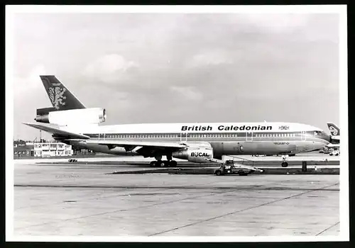 Fotografie Flugzeug Douglas DC-10, Passagierflugzeug der British Caldedonian, Kennung G-BHDI