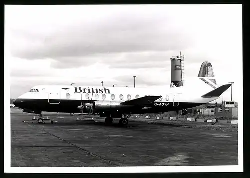 Fotografie Flugzeug Vickers Viscount, Passagierflugzeug der British Airways, Kennung G-AOYH